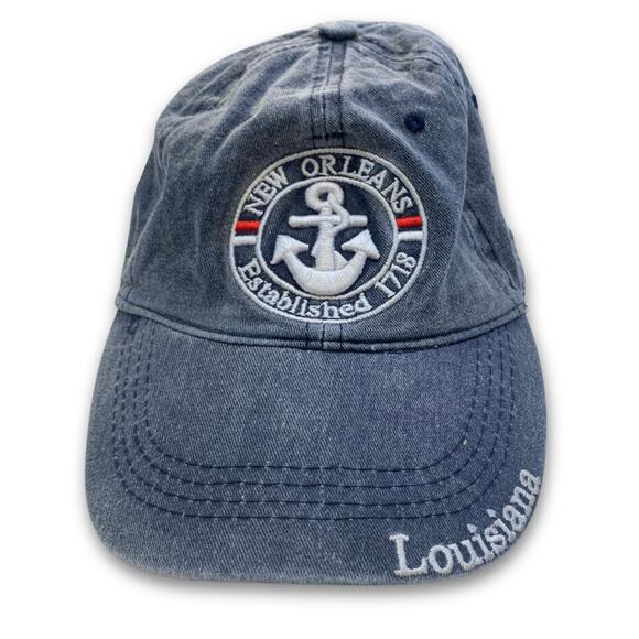 Lucky 7 USA New Orleans Anchor Crest Dad Hat - Picture 1 of 7